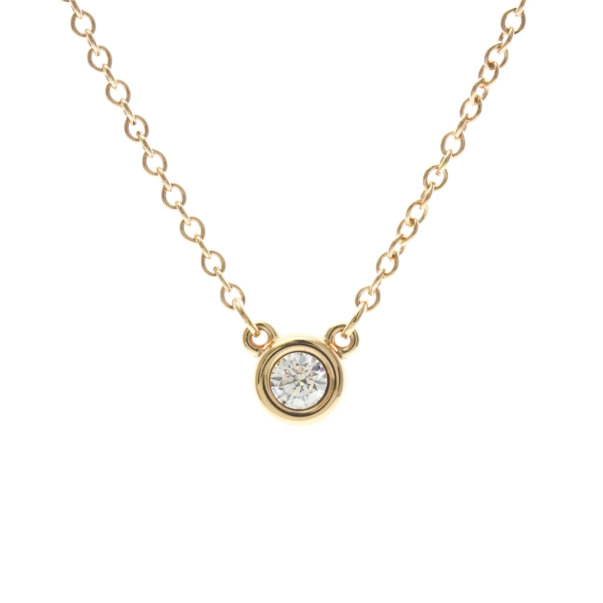 Tiffany & Co. Elsa Peretti Diamonds By The Yard Pendant 18K Rose Gold with Diamond, Gold, Pink Gold, Necklace