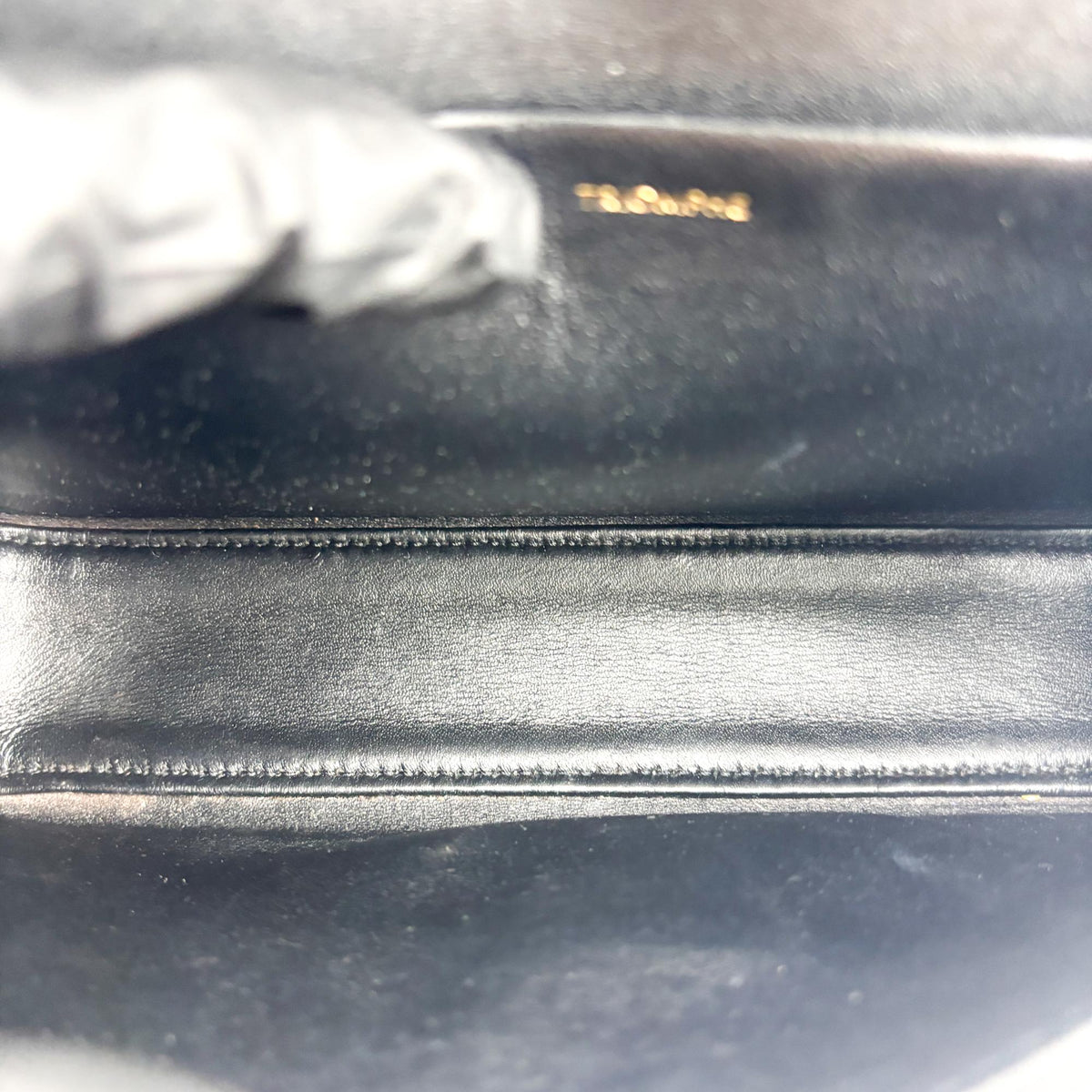 Celine Triomphe East-West Smooth Calfskin, Black, Leather, Shoulder Bag
