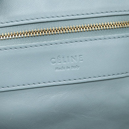 Celine Horizontal Bi-Cabas Leather, Blue, Leather, Tote Bag