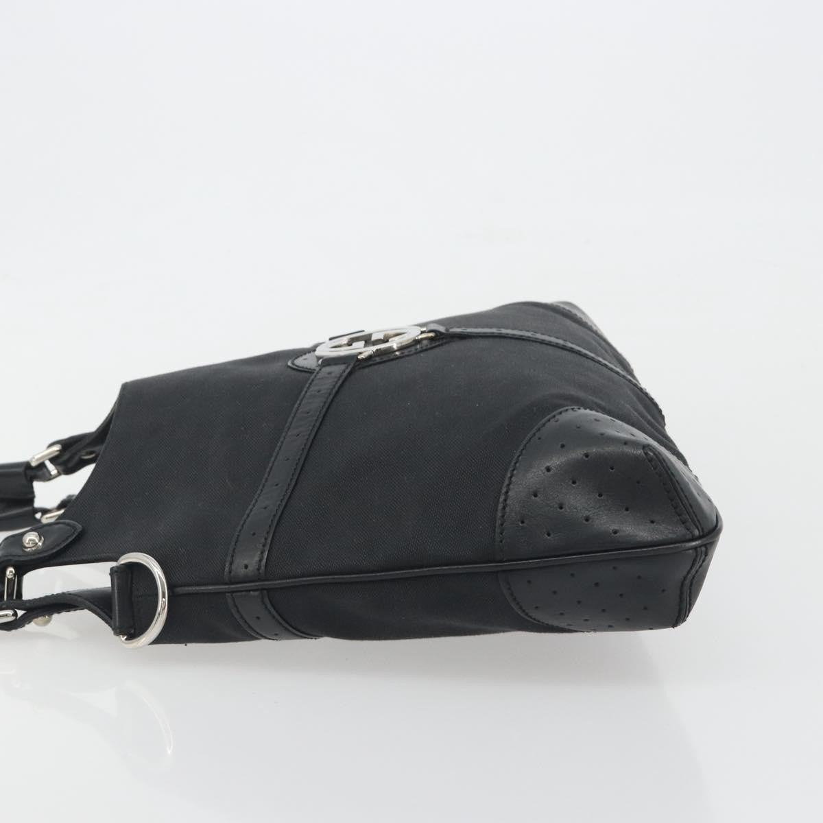 Gucci Reins Web Canvas, Black, Canvas, Shoulder Bag
