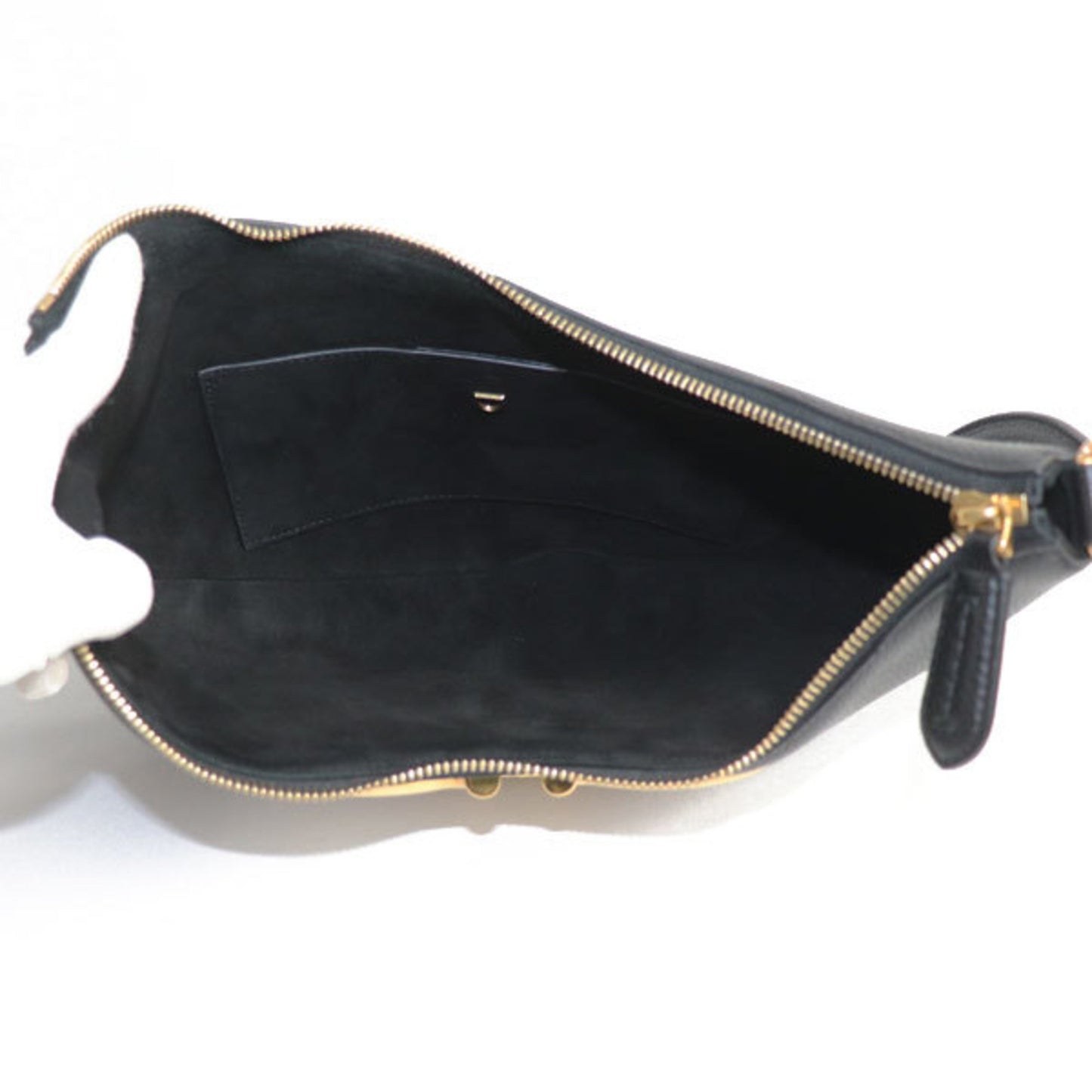 Salvatore Ferragamo Gancini, Black, Leather, shoulder