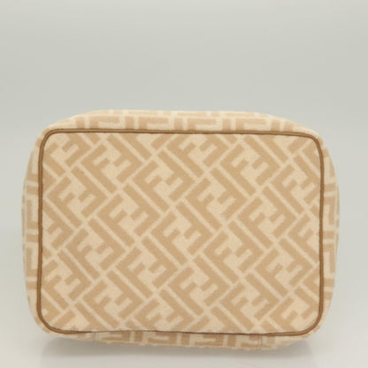 Celine Vintage Toiletry Macadam Coated Canvas, Beige, Canvas, Toiletry Case