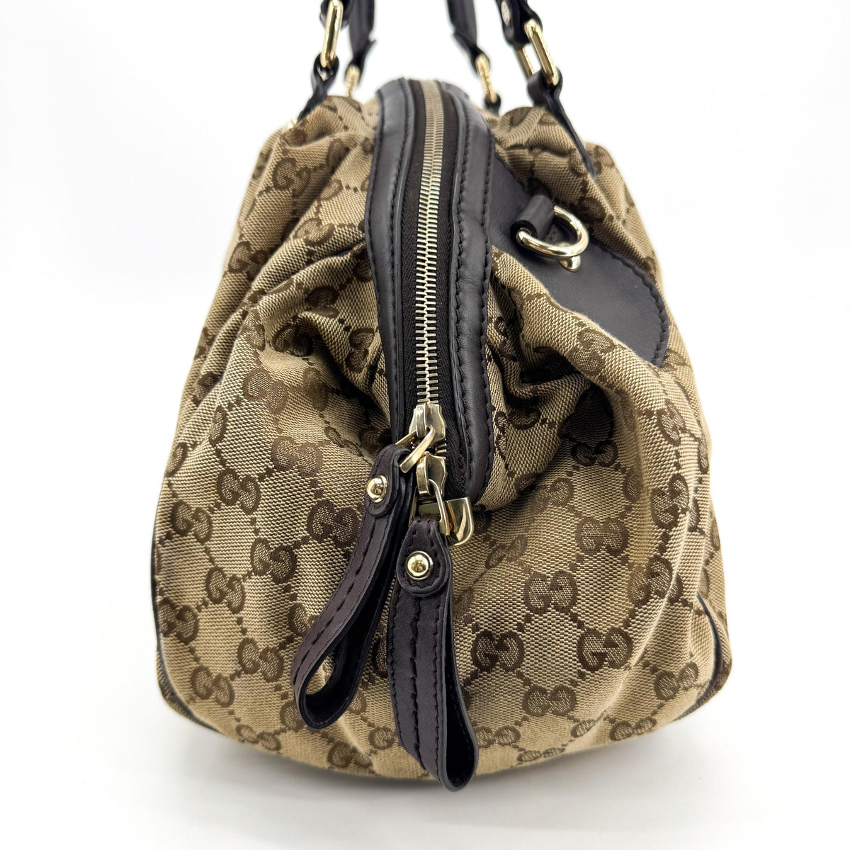 Gucci Sukey Boston GG Canvas, Beige, Canvas, Handbag