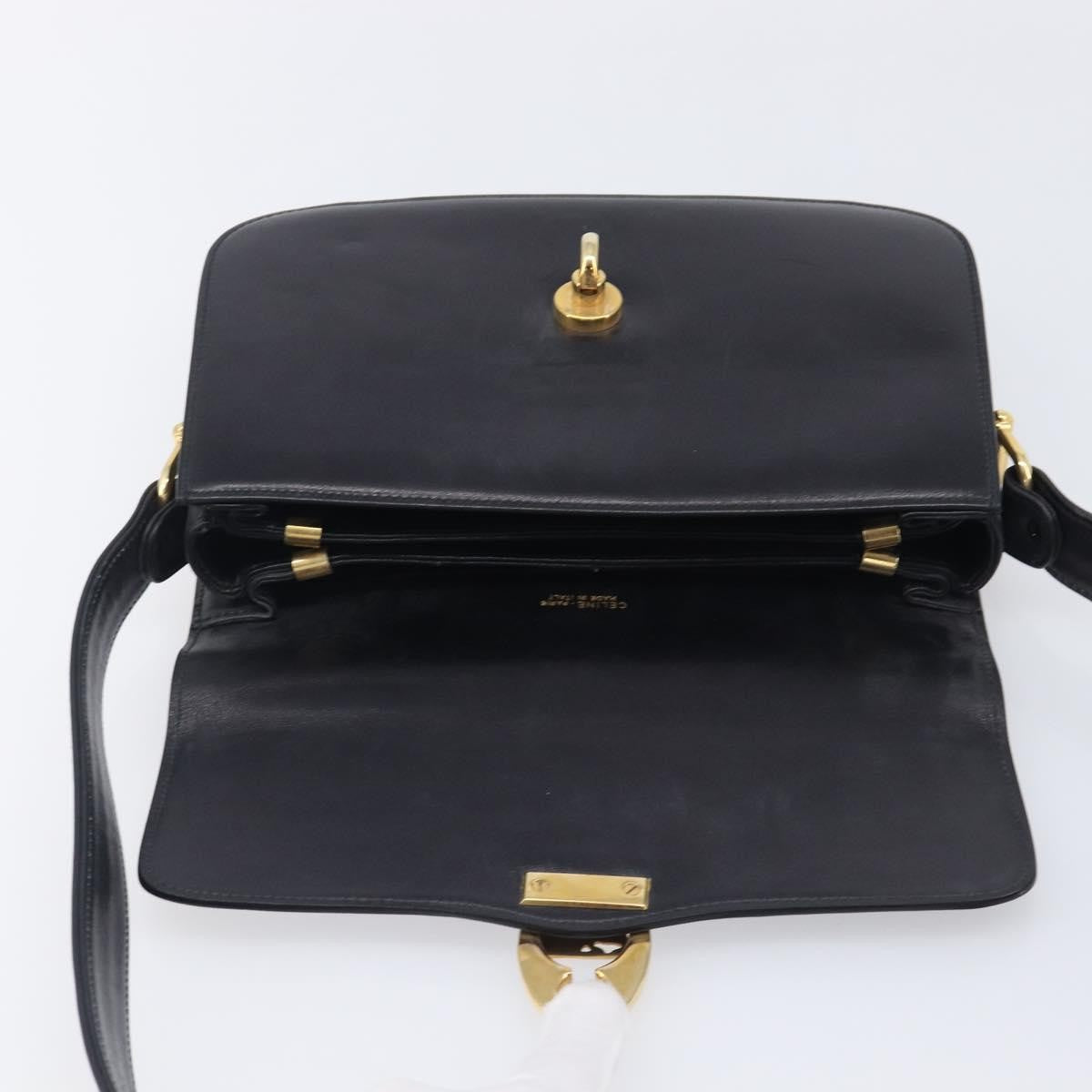 Celine Horse Carriage Leather, Black, Leather, Shoulder Bag