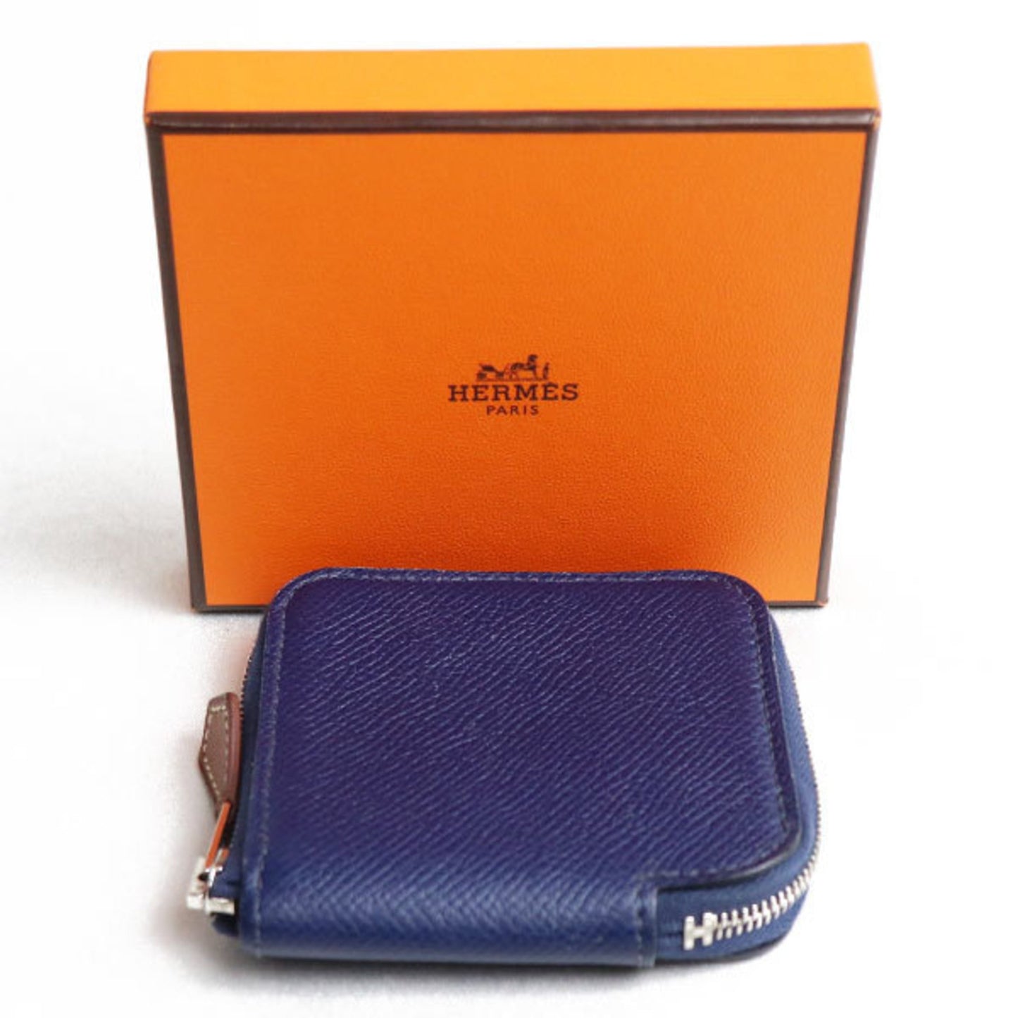 Hermès Silk'In, Navy, Leather, wallet