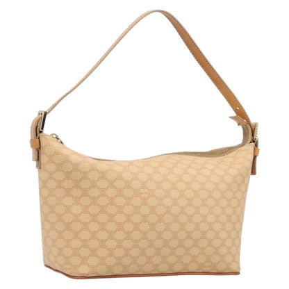 Celine Vintage Zip Hobo Macadam Canvas, Beige, Canvas, Shoulder Bag