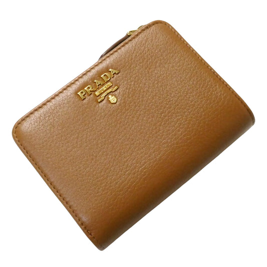 Prada Saffiano, Brown, Leather, wallet