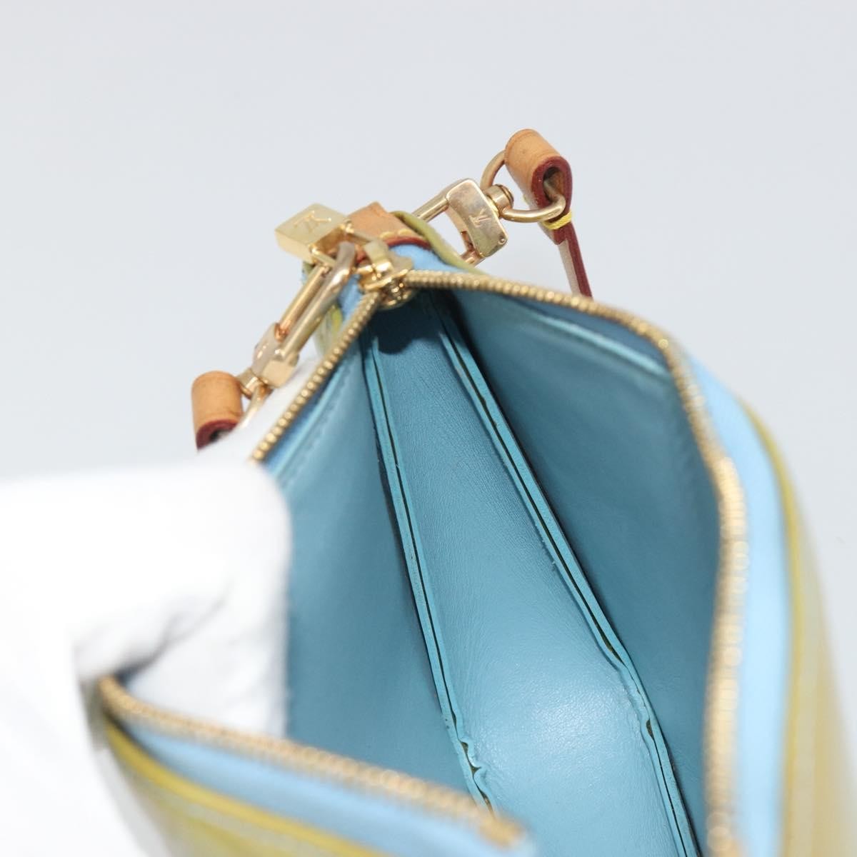 Louis Vuitton Lexington Pochette Monogram Vernis, Green, Patent Leather, Clutch