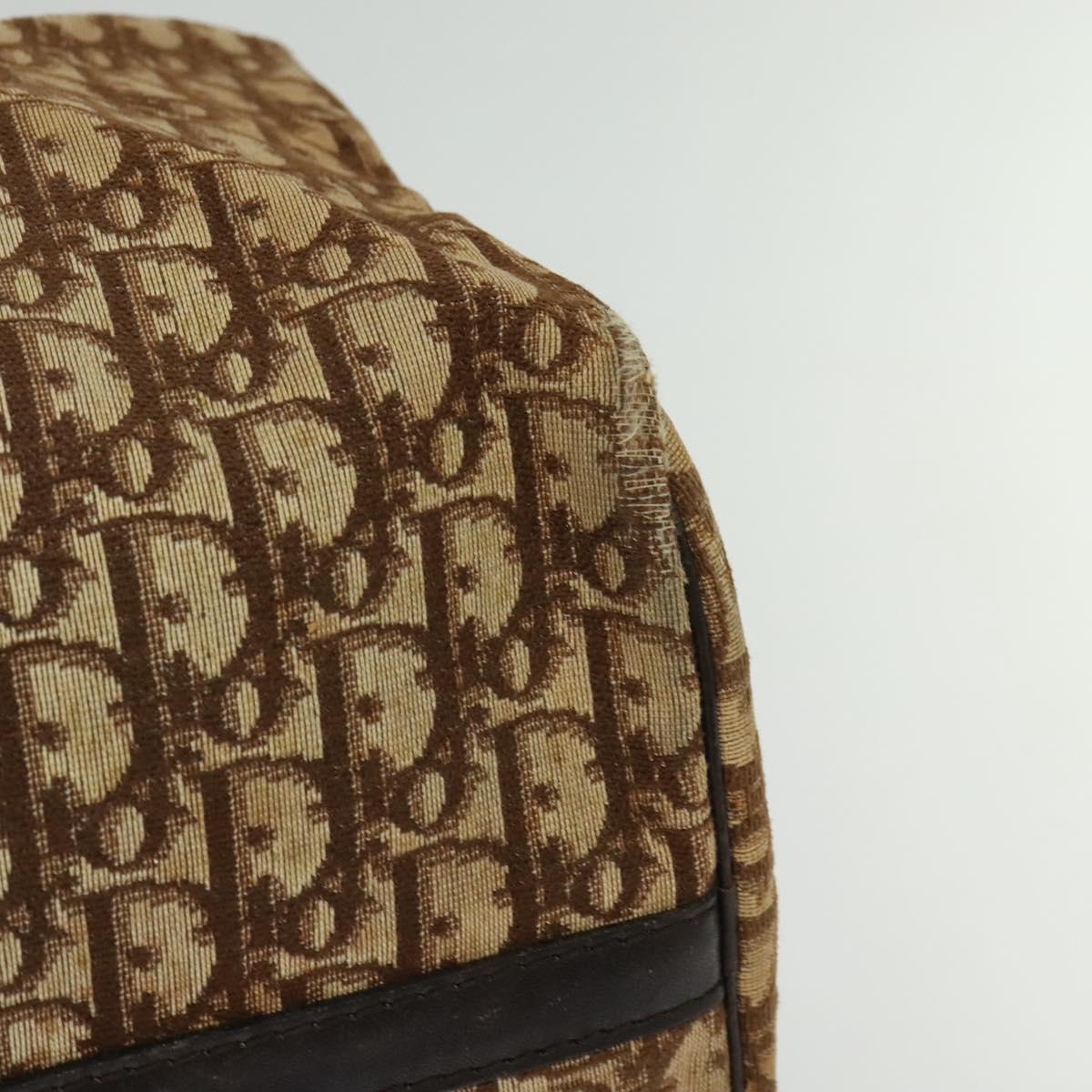 Christian Dior Vintage Trotter Boston Bag Canvas, BROWN, CANVAS, Travel bag