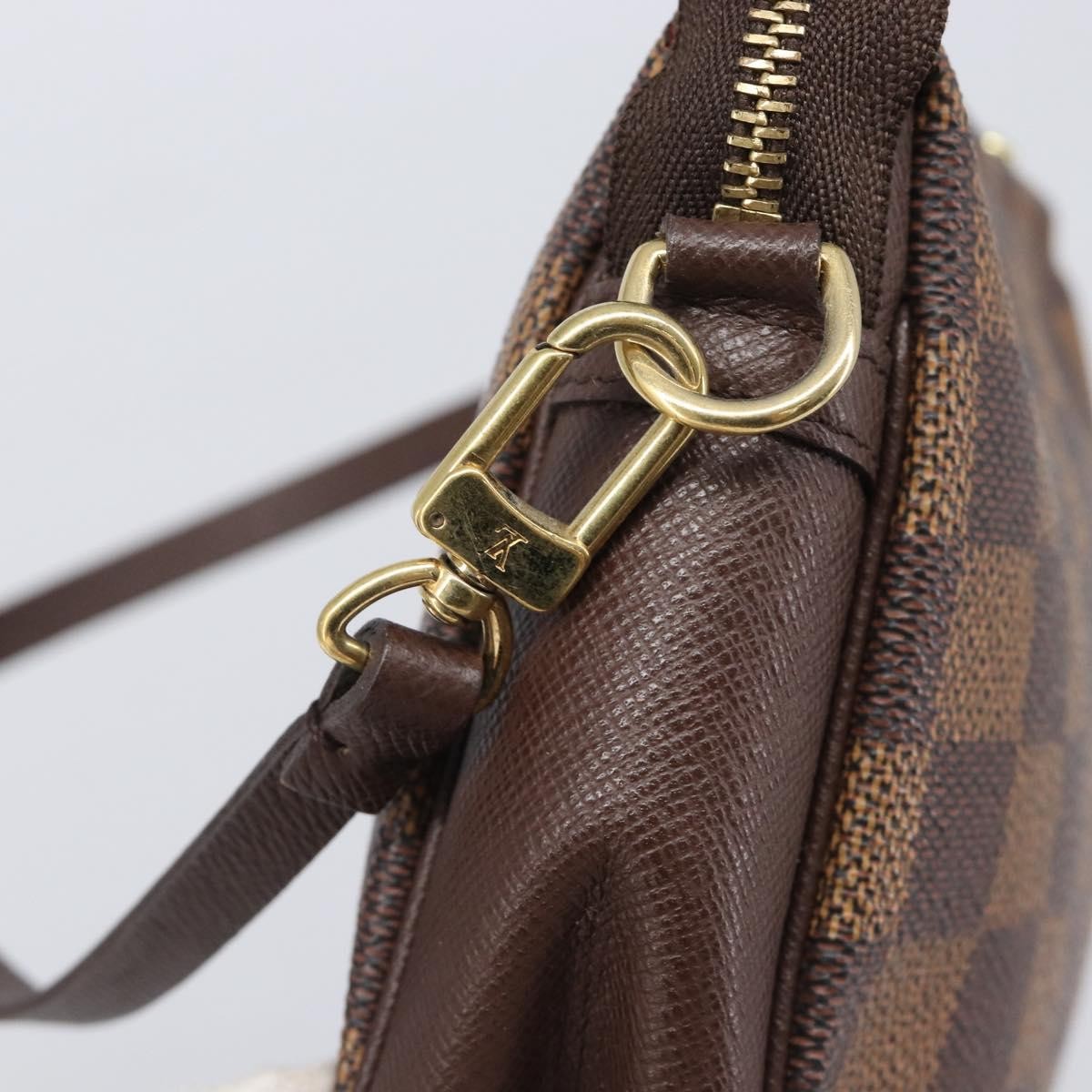 Louis Vuitton Trousse Make Up Damier, Brown, Canvas, Clutch