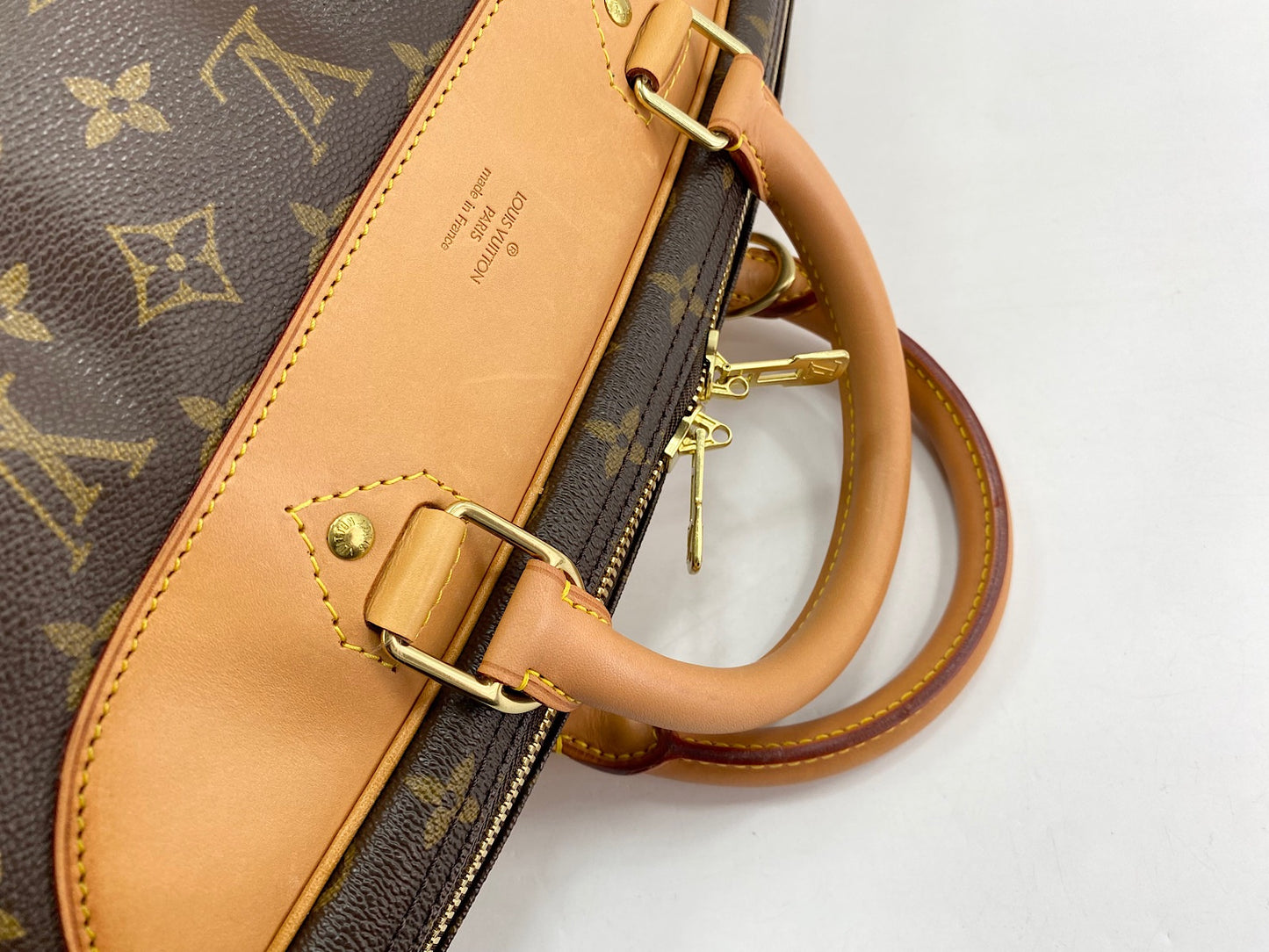 Louis Vuitton Alize Monogram, Brown, Canvas, Travel Bag