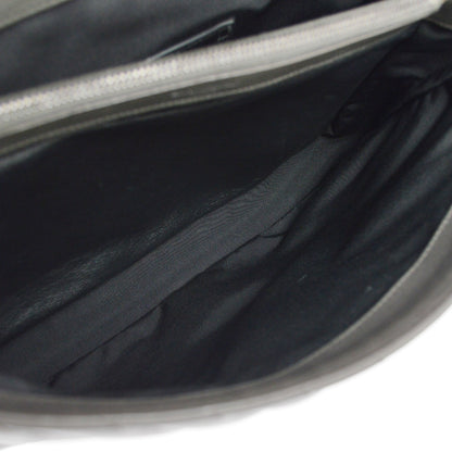 Saint Laurent Classic Monogram College Matelasse Chevron Leather, Gray, Leather, Handbag