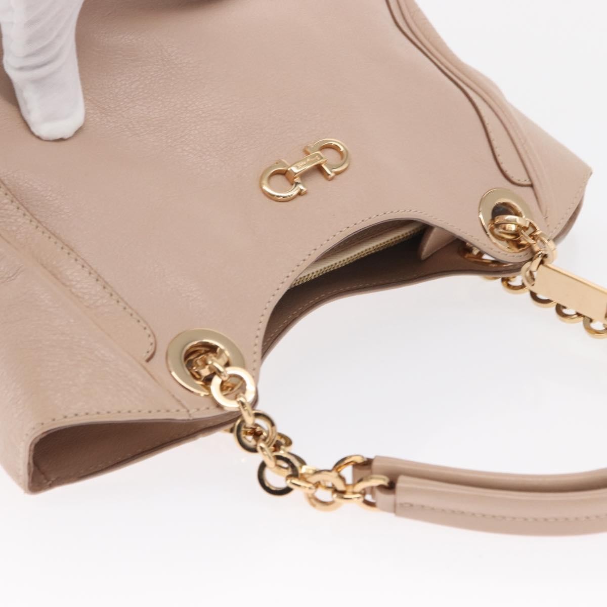 Salvatore Ferragamo Betulla Chain Tote Leather, Pink, Leather, Handbag