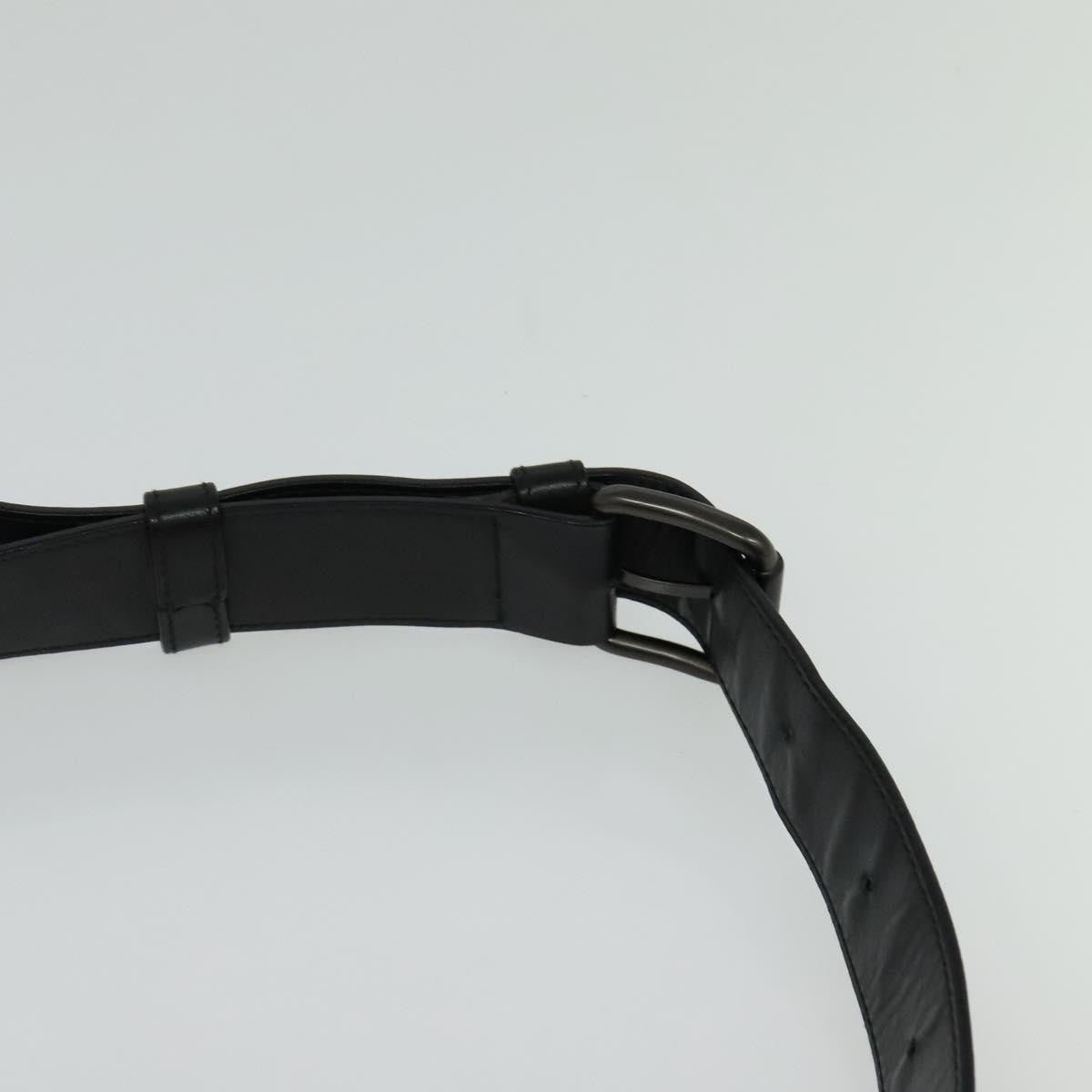 Bottega Veneta Utility Waist Leather with Intrecciato, Black, Leather, Shoulder Bag