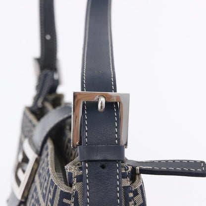 Fendi Baguette Zucca Canvas, Navy, Canvas, Handbag