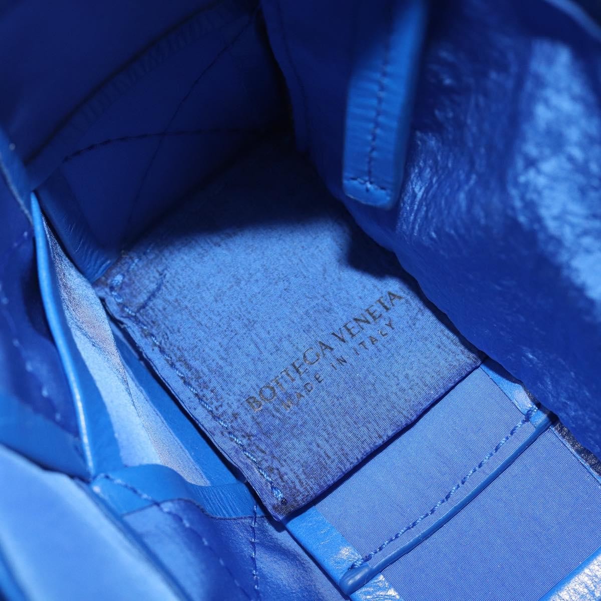 Bottega Veneta Cassette Maxi Intrecciato Leather, Blue, Leather, Crossbody Bag