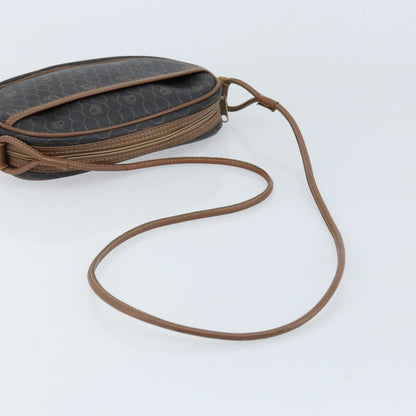 Christian Dior Vintage Honeycomb Canvas and Leather, Black, Canvas, Shoulder Bag