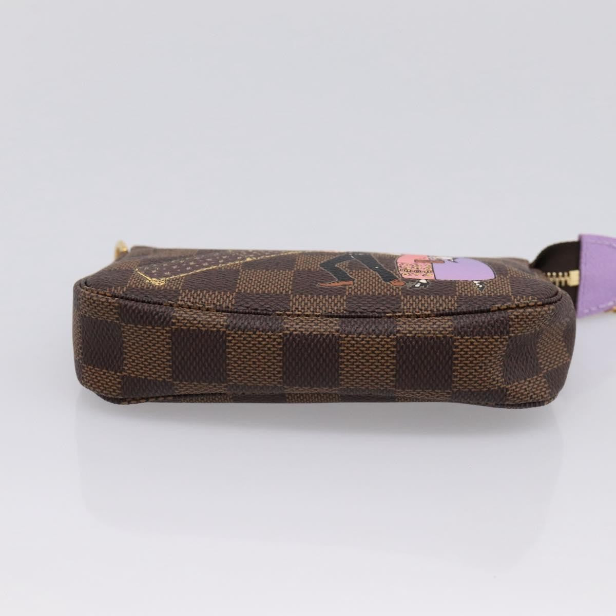 Louis Vuitton Pochette Accessoires Limited Edition Damier, Brown, Canvas, Clutch