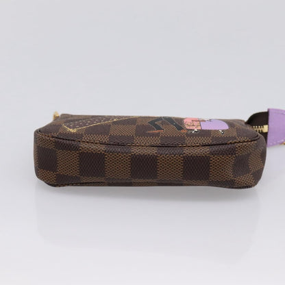 Louis Vuitton Pochette Accessoires Limited Edition Damier, Brown, Canvas, Clutch