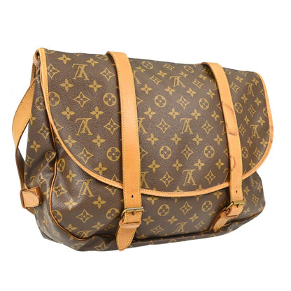 Louis Vuitton Saumur Monogram Canvas, Brown, Canvas, Shoulder Bag
