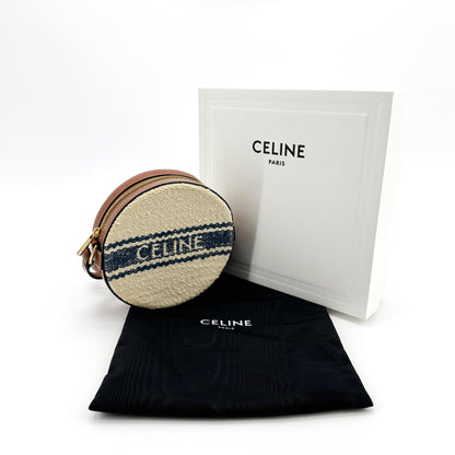 Celine triomphe tambour textile, Navy, Textile, Clutch