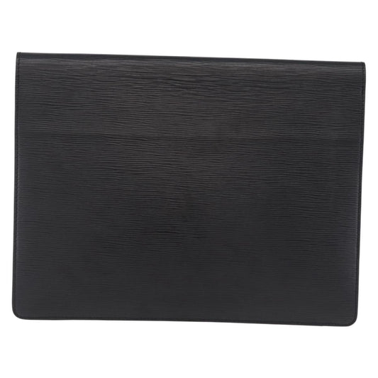 Louis Vuitton Porte-Documents Senateur Epi Leather, Black, Leather, Handbag