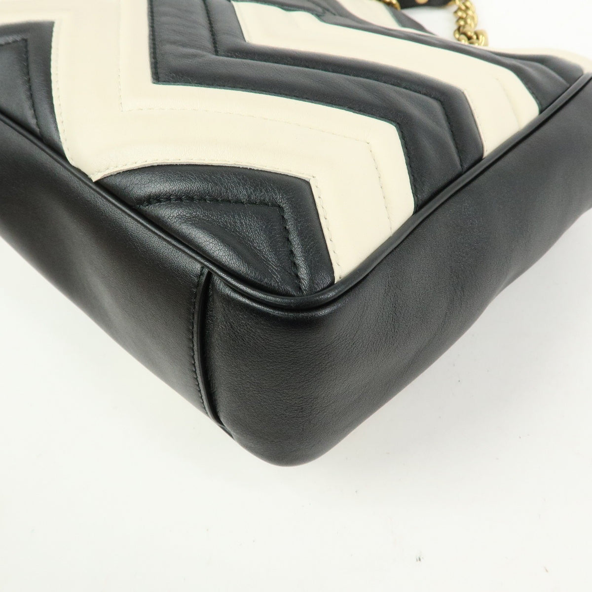 Gucci GG Marmont Chain Matelasse Leather, Black, Leather, Crossbody Bag