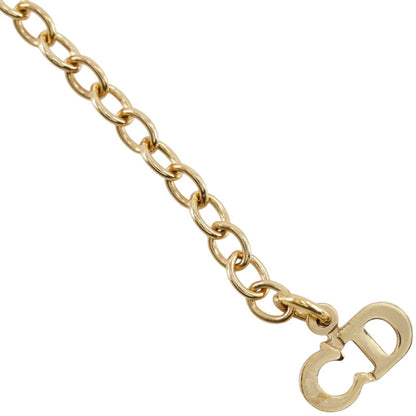 Christian Dior Bow CD Pendant Metal with Crystal, Gold, Gold Plated, Necklace