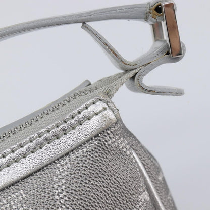 Salvatore Ferragamo Gancini Leather, Silver, Leather, Crossbody Bag