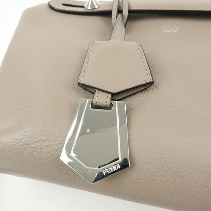 Fendi By The Way Satchel Leather, Beige, Leather, Handbag