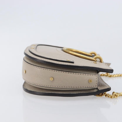 Chloe Pixie Belt Leather and Suede, Beige, Leather, Handbag