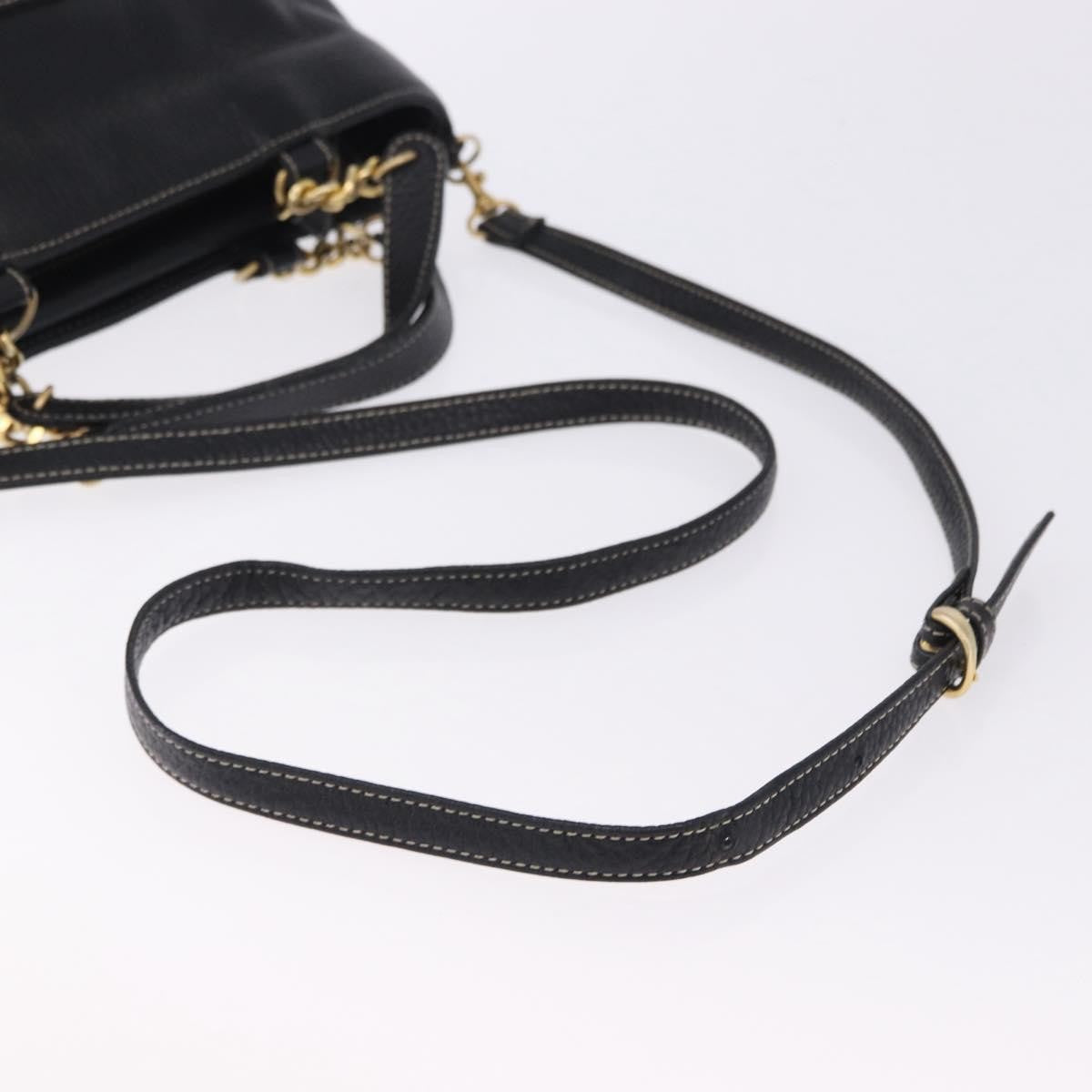 Bally Vintage Leather, Black, Leather, Tote Bag