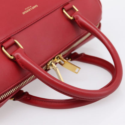 Saint Laurent Classic Baby Duffle Leather, Red, Leather, Handbag