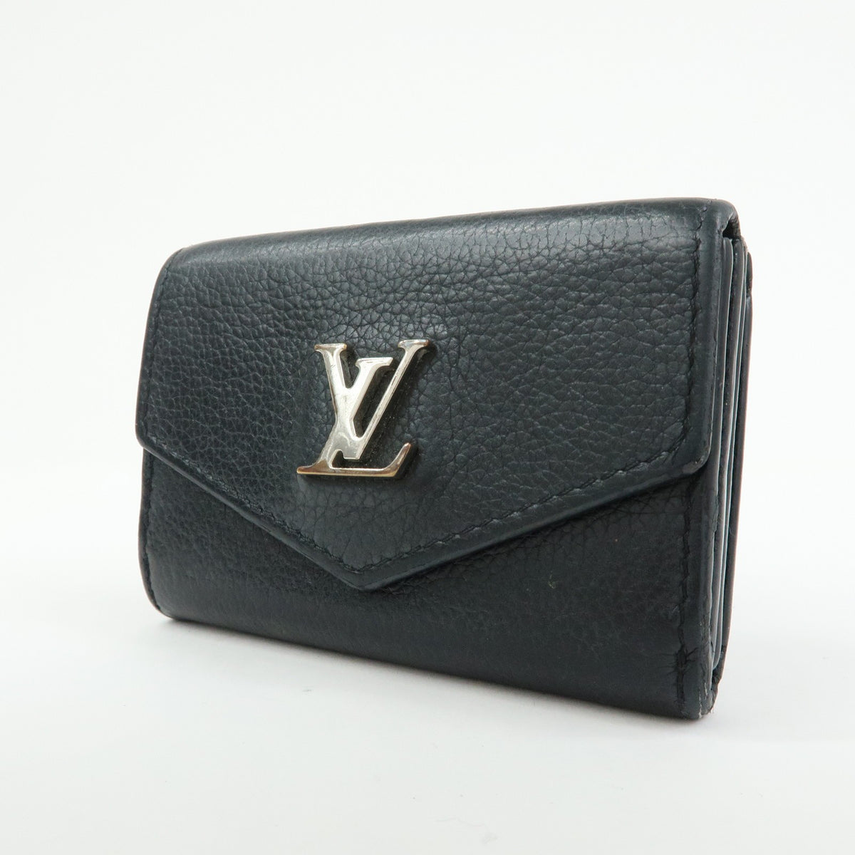 Louis Vuitton Lockmini Leather, Black, Leather, Wallet