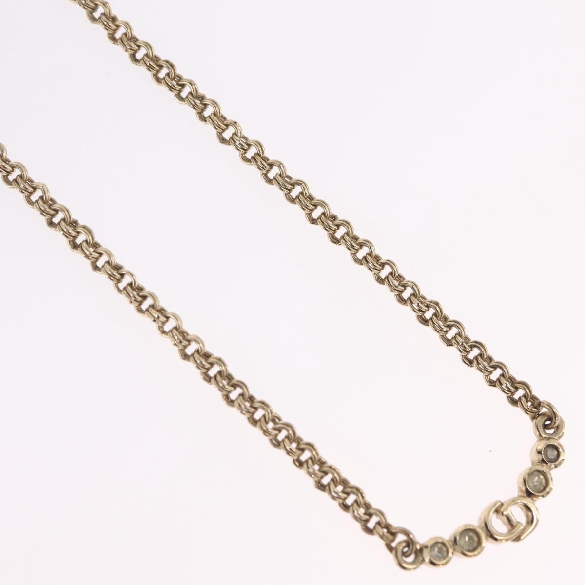 Christian Dior CD Pendant Metal, Gold, Metal, Necklace