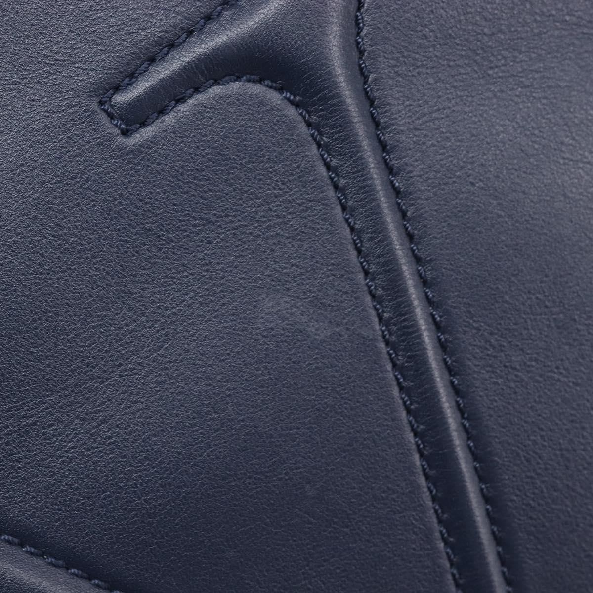 Valentino Garavani VLogo Convertible Shopper Leather, Navy, Leather, Tote Bag