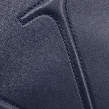 Valentino Garavani VLogo Convertible Shopper Leather, Navy, Leather, Tote Bag