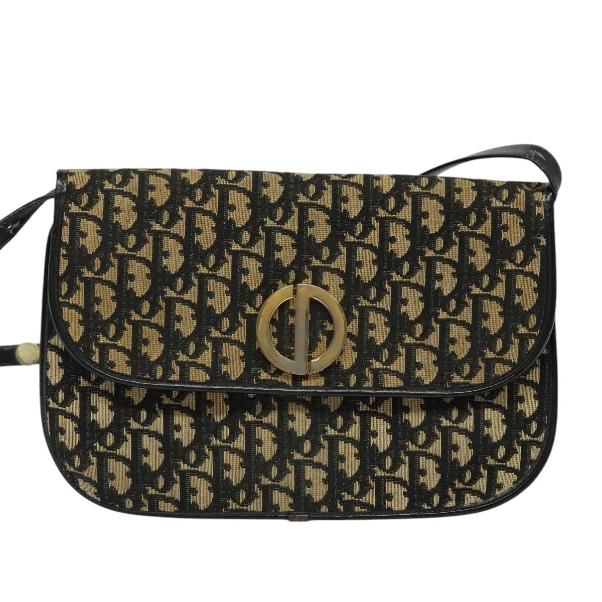 Christian Dior Trotter shoulder Canvas, Navy, Canvas, Handbag
