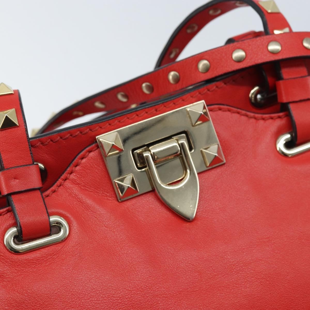 Valentino Garavani Rockstud Tote Soft Leather, Red, Leather, Tote Bag