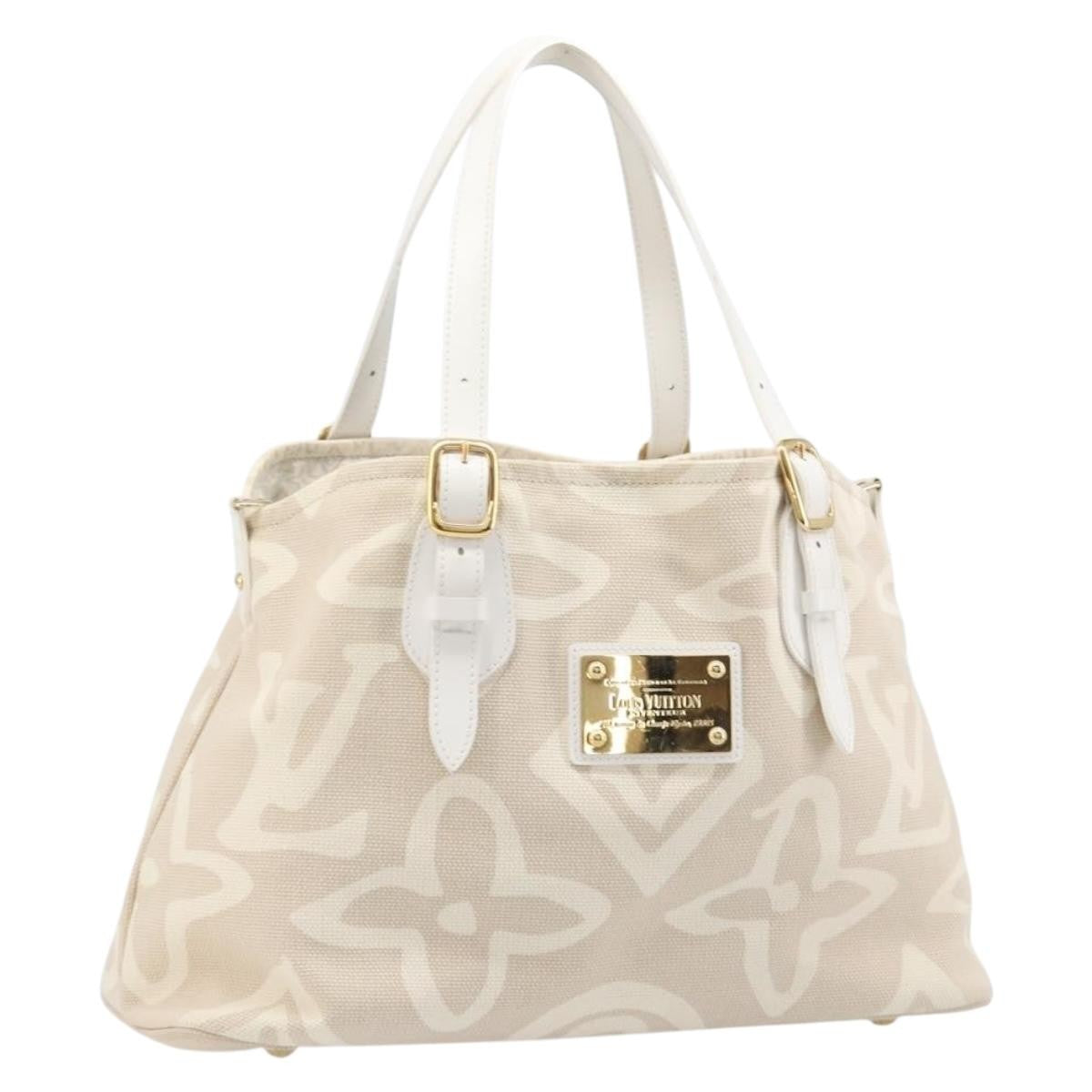 Louis Vuitton Tahitienne Cabas Canvas, Beige, Canvas, Tote Bag