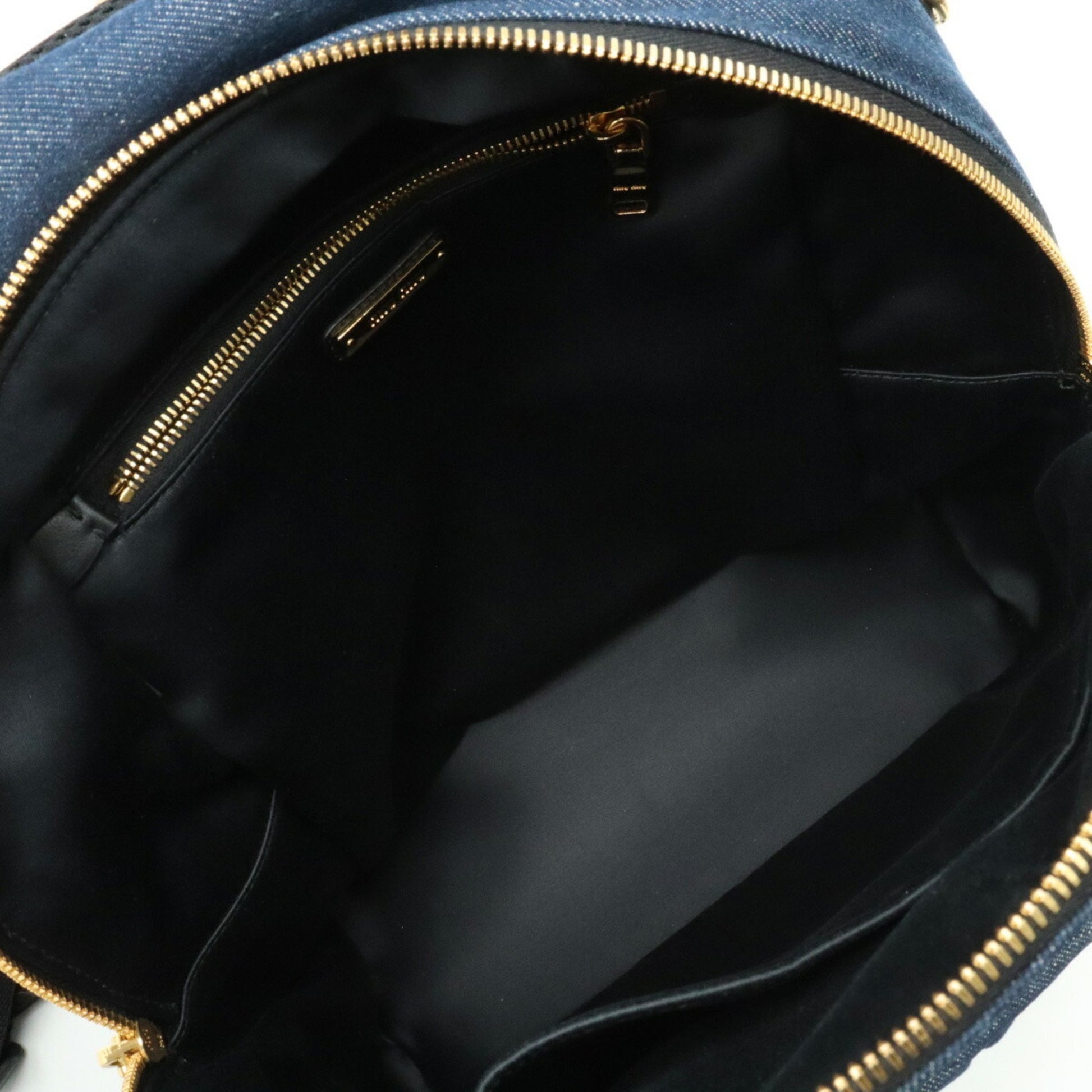 Miu Miu, Blue, Leather, backpack