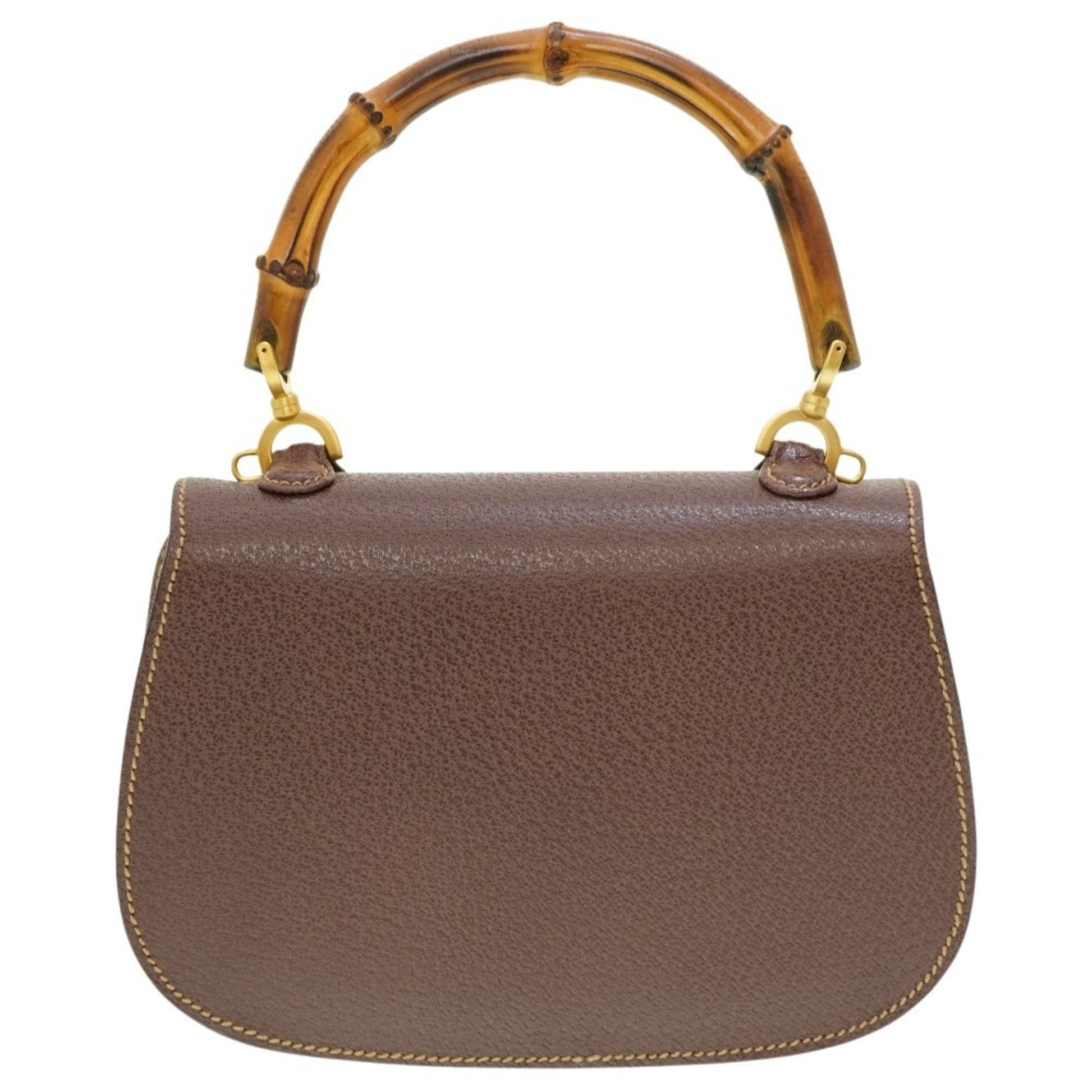 Gucci Bamboo, Brown, Leather, handbag