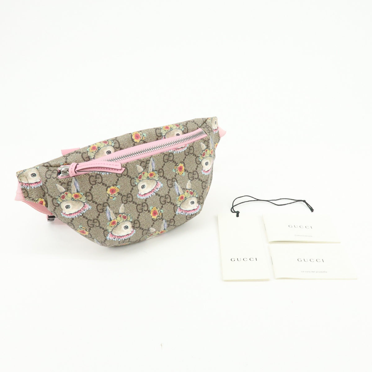 Gucci Children's Belt Printed GG Coated Canvas, Beige, Canvas, Handbag
