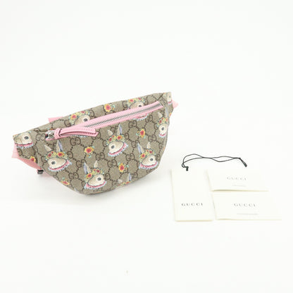Gucci Children's Belt Printed GG Coated Canvas, Beige, Canvas, Handbag