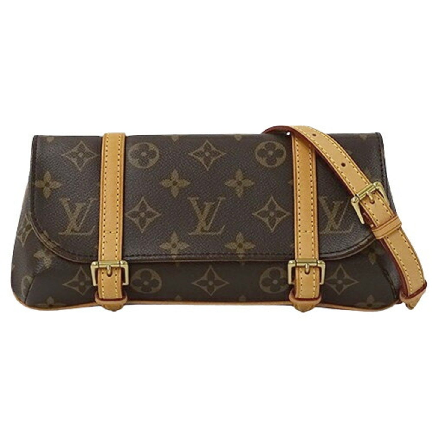 Louis Vuitton Marelle, Brown, Canvas, shoulder