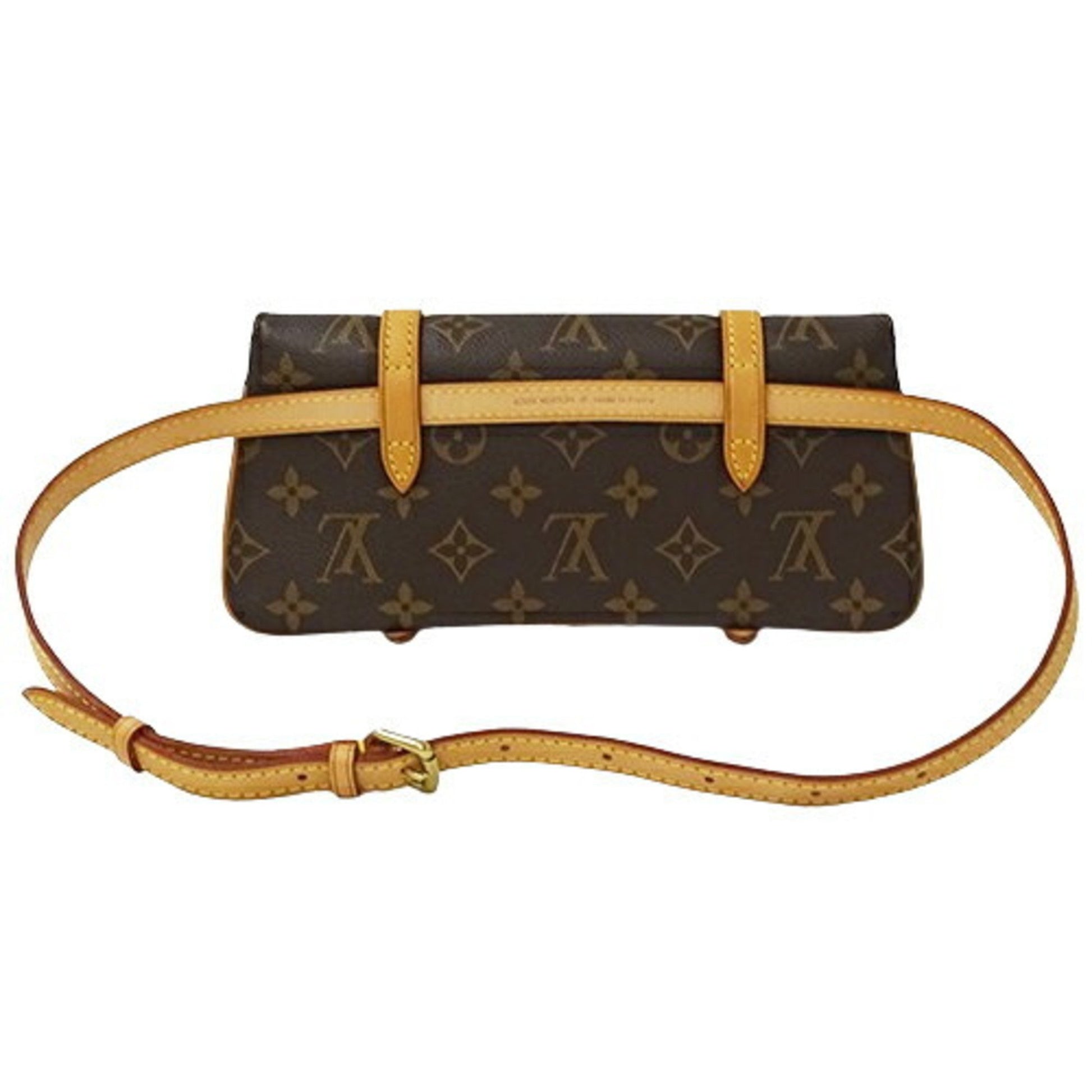 Louis Vuitton Marelle, Brown, Canvas, shoulder