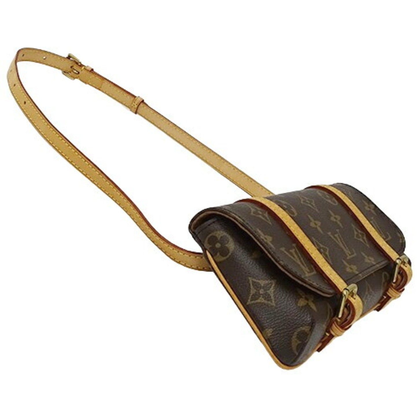 Louis Vuitton Marelle, Brown, Canvas, shoulder