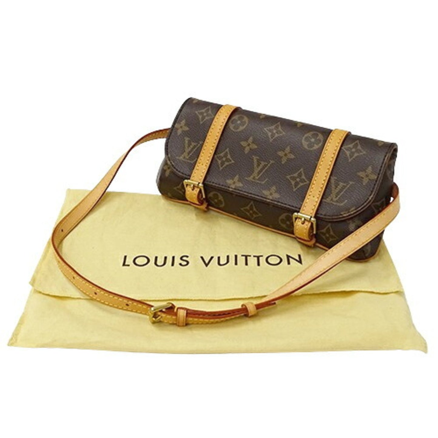 Louis Vuitton Marelle, Brown, Canvas, shoulder