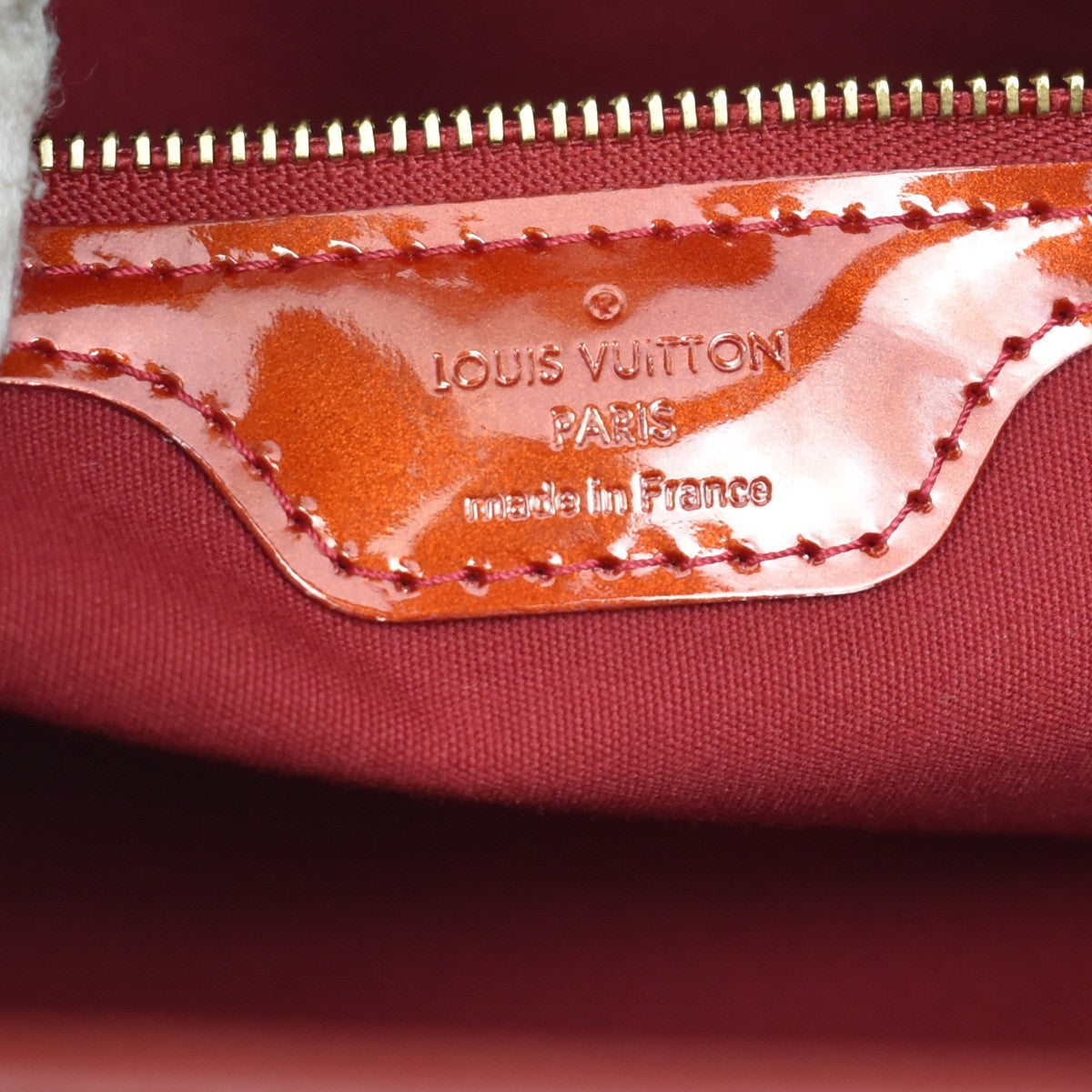 Louis Vuitton Wilshire Monogram Vernis, Red, Patent Leather, Handbag