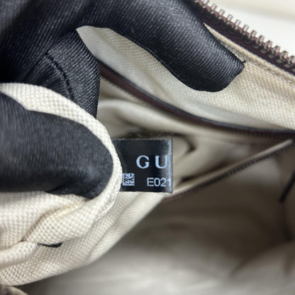 Gucci Zip Weekender GG Canvas and leather, Burgundy, Suede, Travel Bag